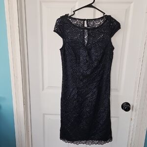NAF NAF Navy Lace Mini Dress